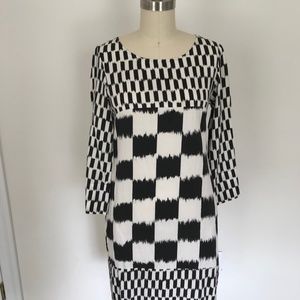 Marimekko Blk/Wh Print Cotton Dress SZ 32